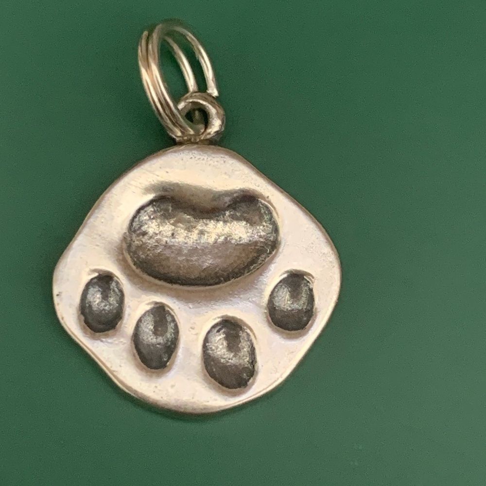 .925 Dog Paw Sterling Silver Jewelry Charm #dog #pet #paw